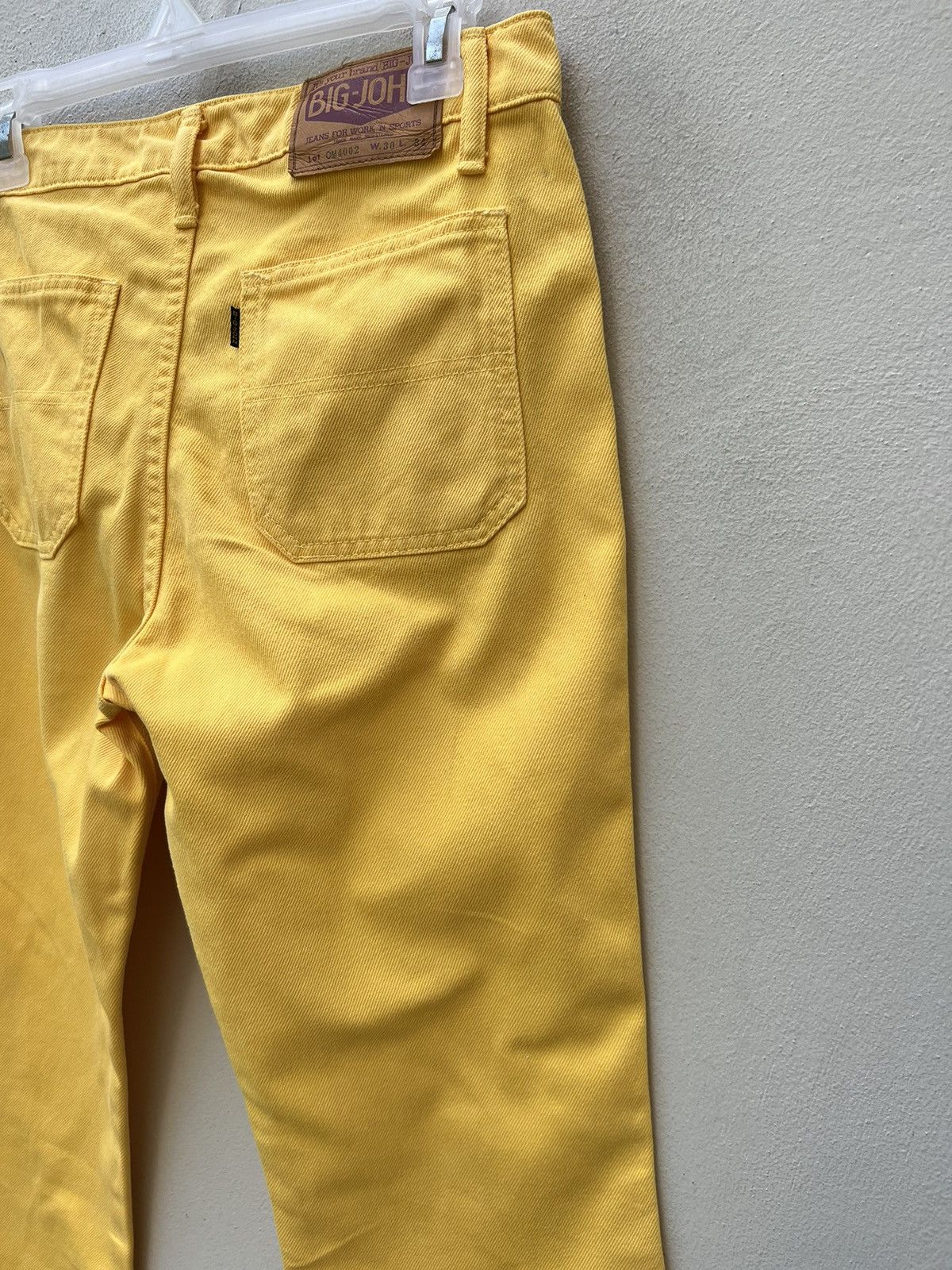 Big John Vintage 90s Big John Japan Yellow Denim Super Flare Jeans Size US 30 / EU 46 - 18 Thumbnail