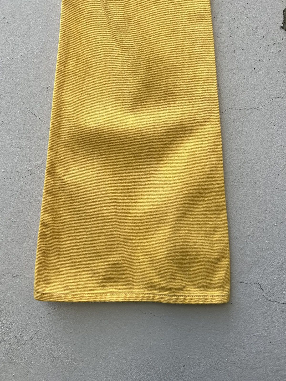 Big John Vintage 90s Big John Japan Yellow Denim Super Flare Jeans Size US 30 / EU 46 - 17 Thumbnail