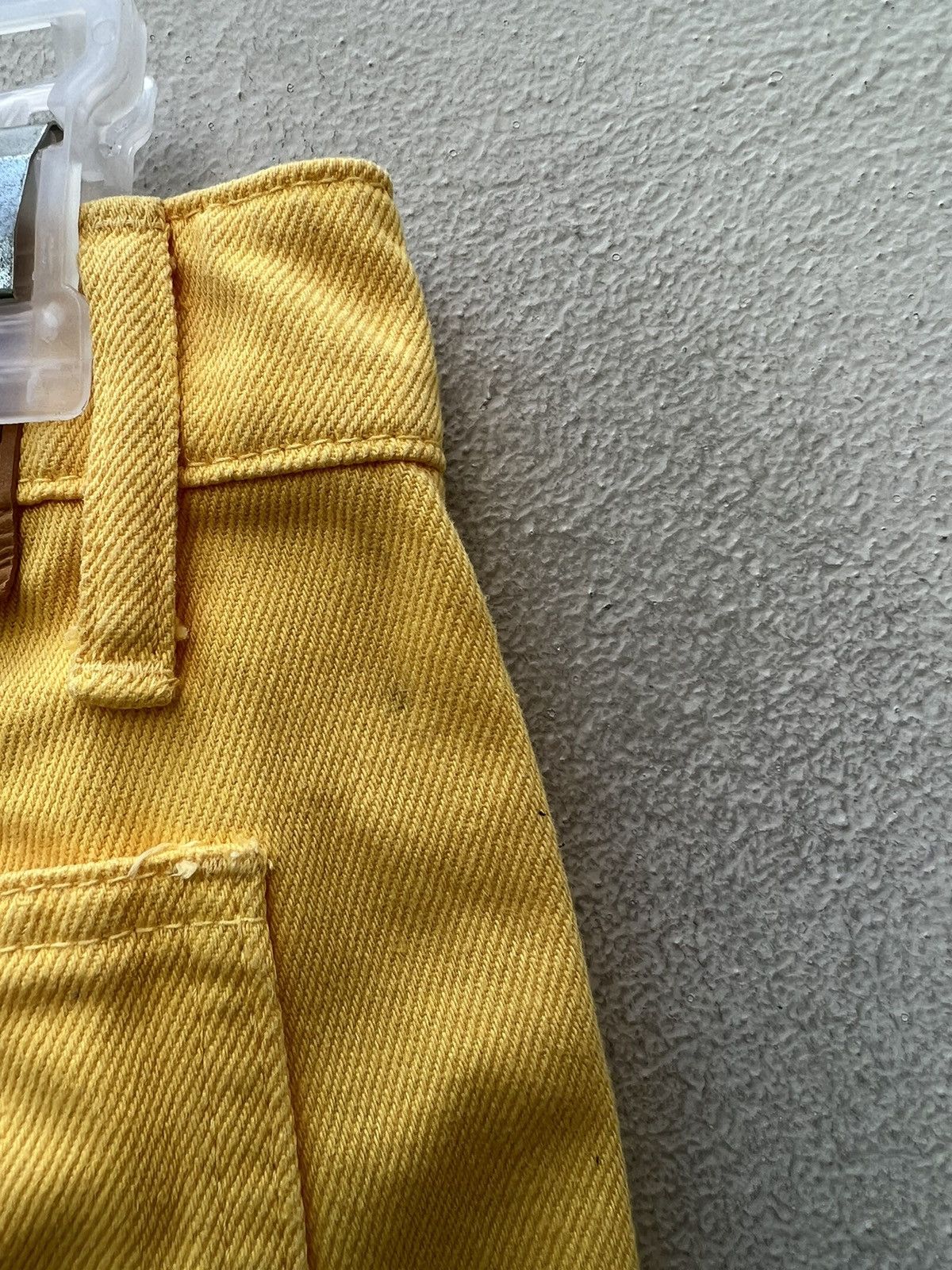 Big John Vintage 90s Big John Japan Yellow Denim Super Flare Jeans Size US 30 / EU 46 - 20 Thumbnail