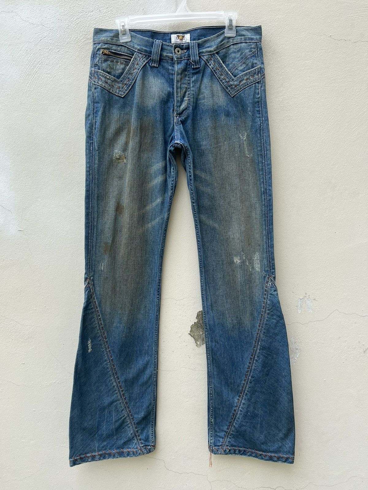 Antik Denim Dirty Mud 2000s Antik Denim Dirty Fade Denim Bootcut Jeans Size US 31 - 6 Thumbnail