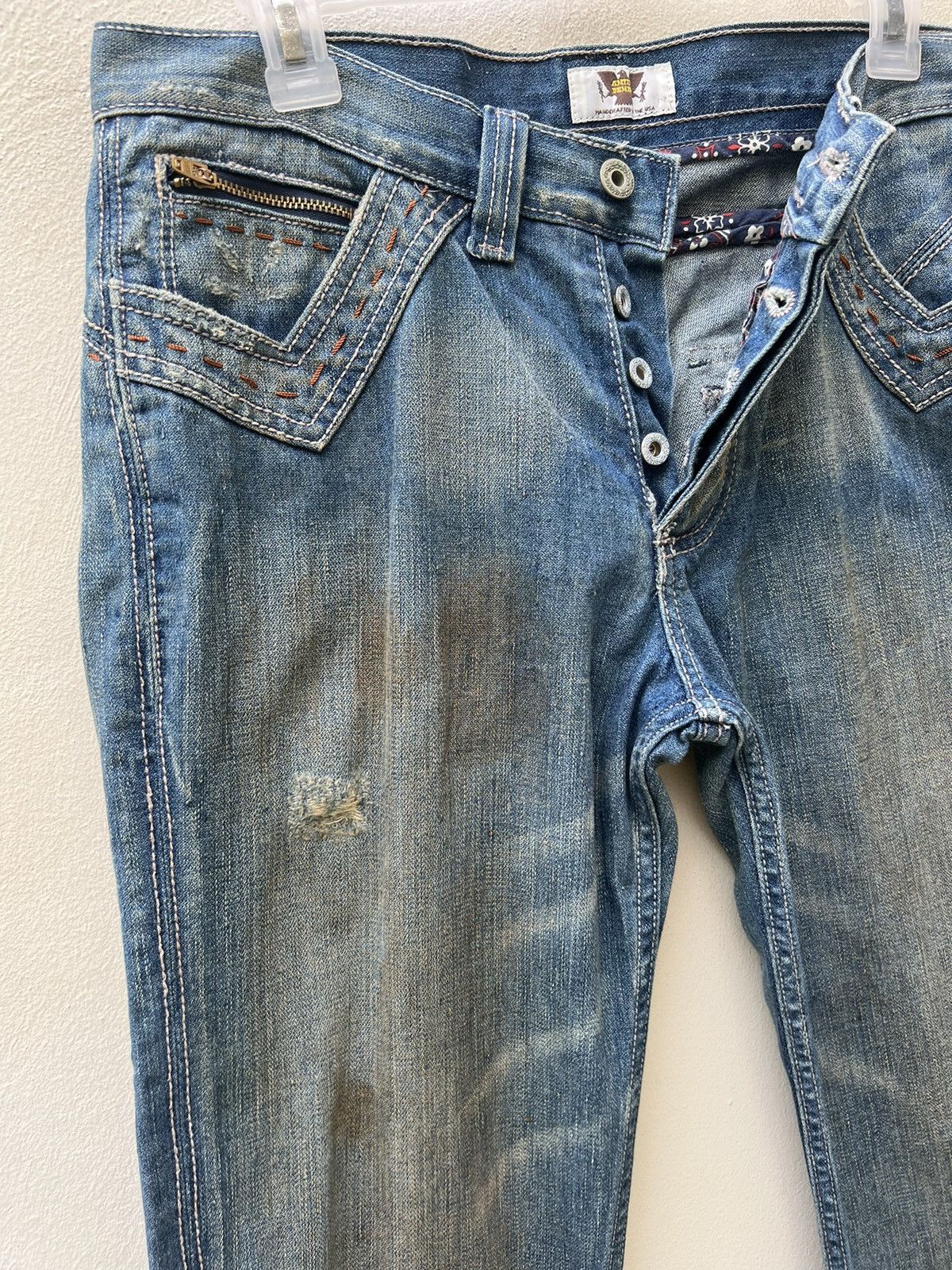 Antik Denim Dirty Mud 2000s Antik Denim Dirty Fade Denim Bootcut Jeans Size US 31 - 8 Thumbnail