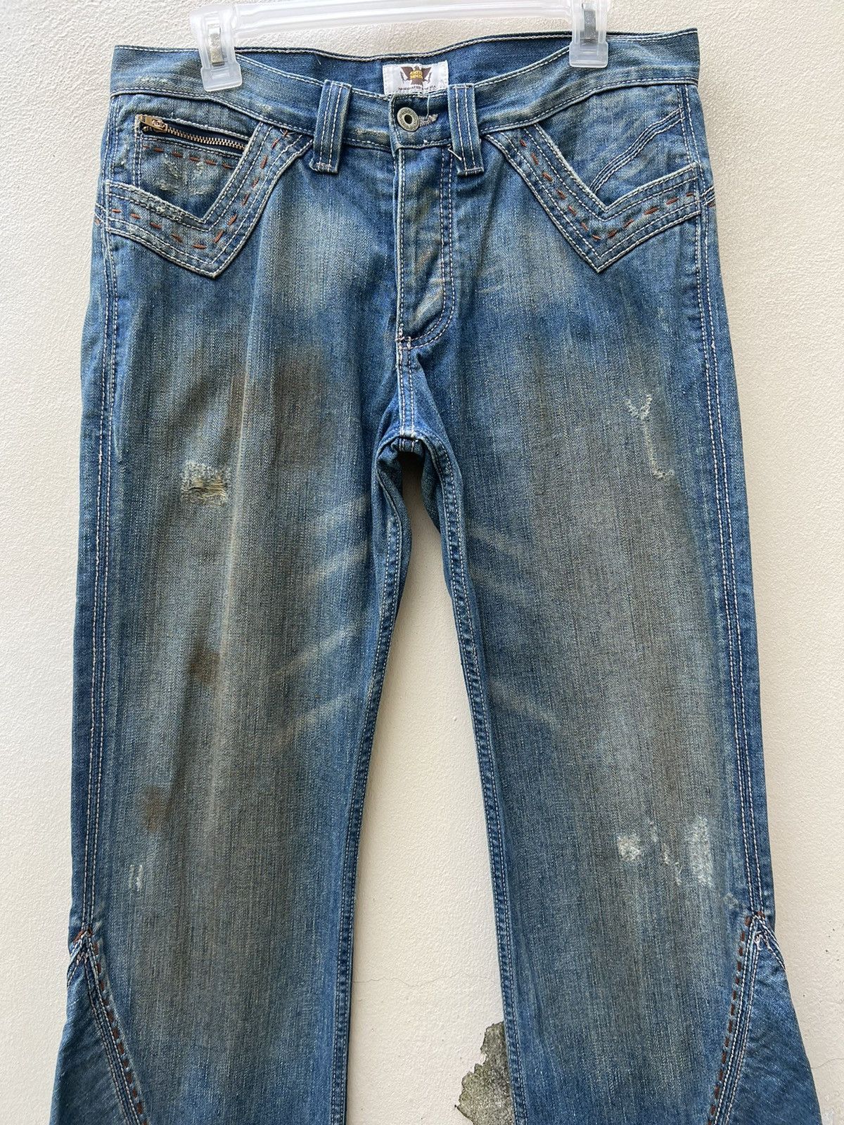 Antik Denim Dirty Mud 2000s Antik Denim Dirty Fade Denim Bootcut Jeans Size US 31 - 7 Thumbnail