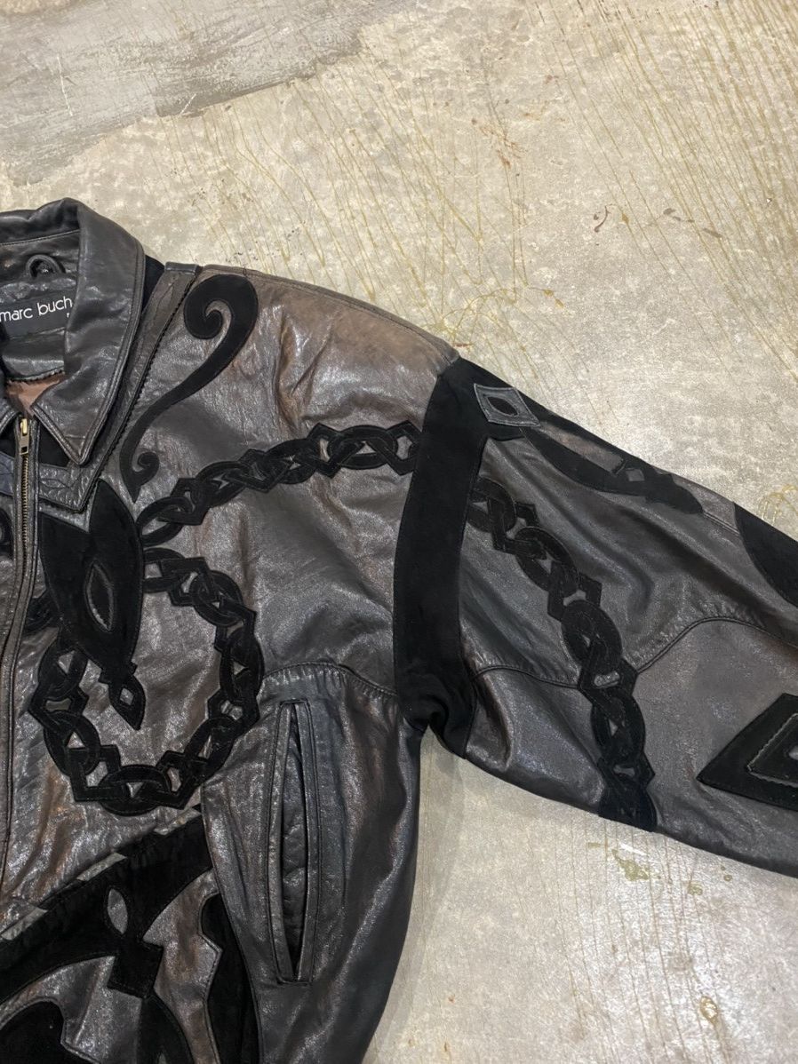 Marc Buchanan 90s Pelle Pelle Marc Buchanan chain tribal tattoo leather Size US L / EU 52-54 / 3 - 9 Thumbnail