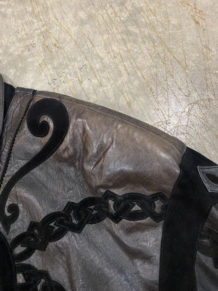 Marc Buchanan 90s Pelle Pelle Marc Buchanan chain tribal tattoo leather Size US L / EU 52-54 / 3 - 11 Thumbnail