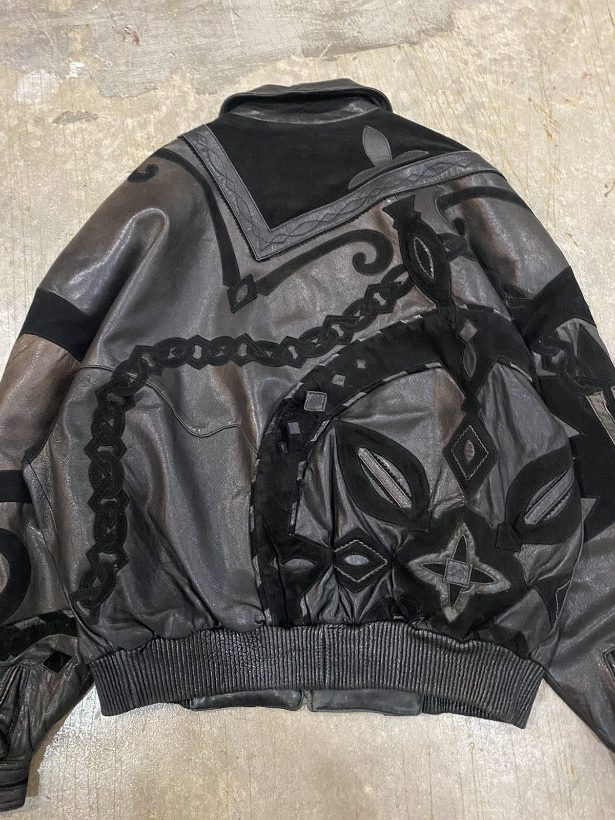 Marc Buchanan 90s Pelle Pelle Marc Buchanan chain tribal tattoo leather Size US L / EU 52-54 / 3 - 14 Thumbnail