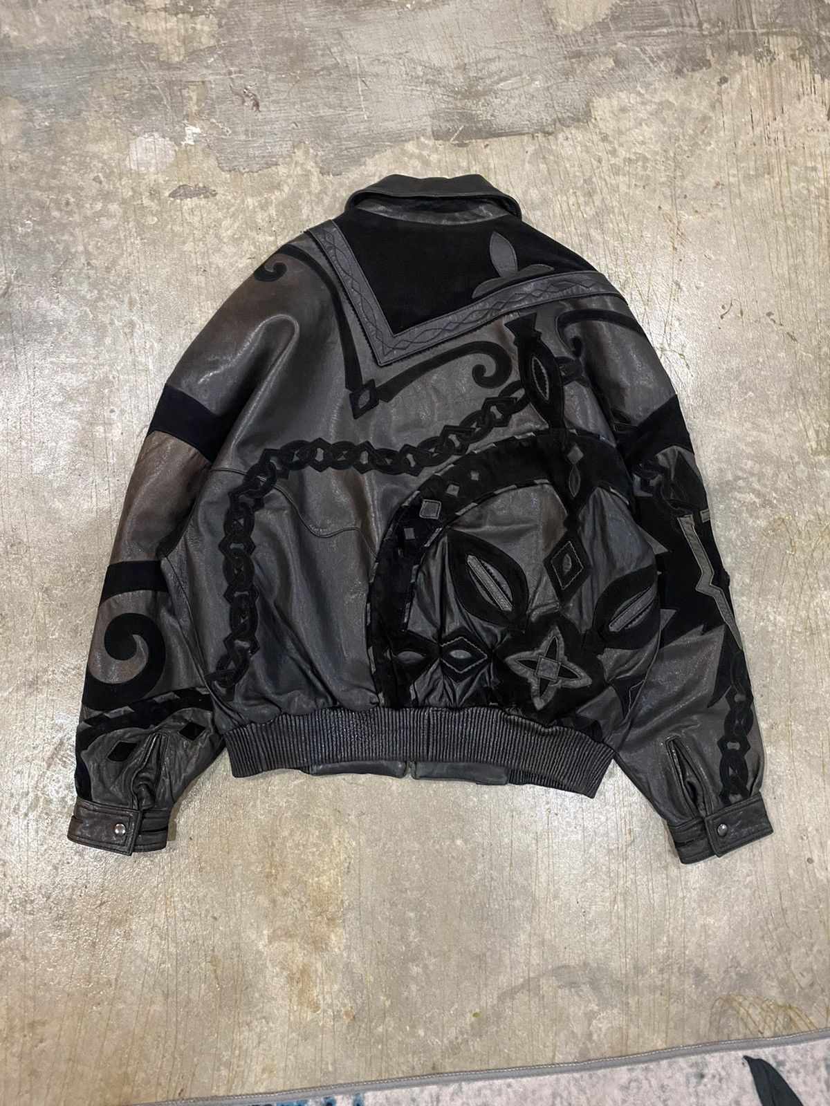 Marc Buchanan 90s Pelle Pelle Marc Buchanan chain tribal tattoo leather Size US L / EU 52-54 / 3 - 13 Thumbnail