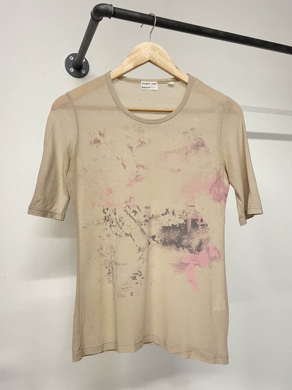 Helmut Lang SS99 Abstract painter t shirt tee rare archive 1999 