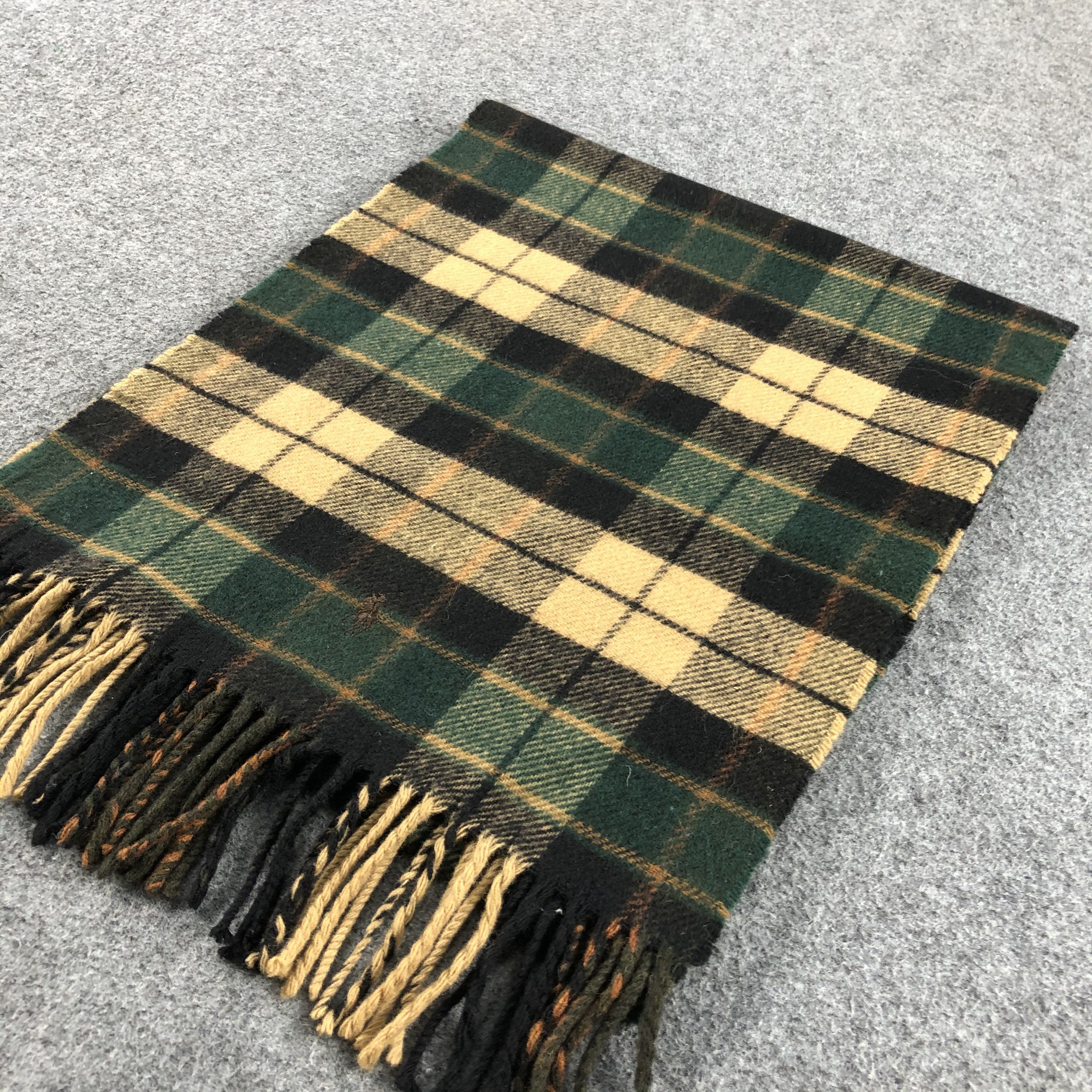 Polo Ralph Lauren Polo Ralph Lauren Tartan Wool Scarf Muffler V701 Size ONE SIZE - 2 Thumbnail