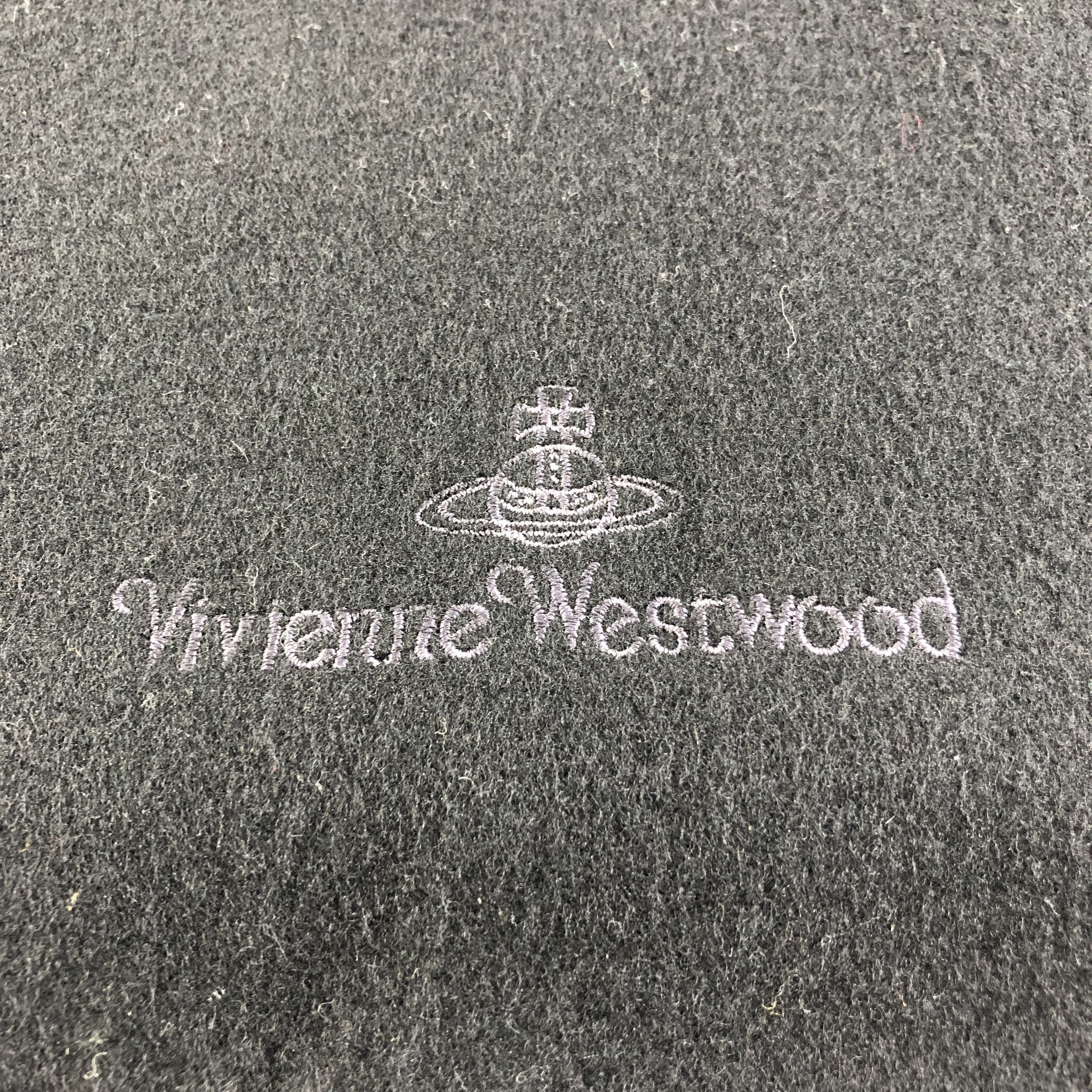 Vivienne Westwood Vivienne Westwood Plain Black Wool Scarf Muffler V1387 Size ONE SIZE - 3 Thumbnail