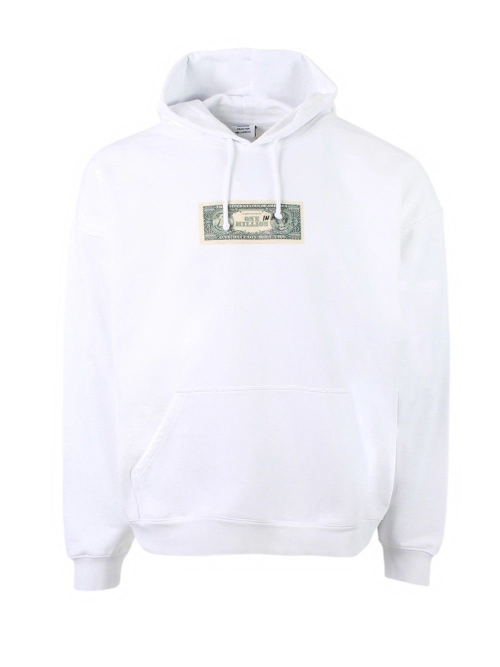 image of Vetements ‘One In A Million’ Hoodie in White, Men's (Size XL)