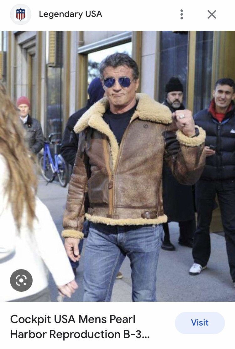 Leather B3 Shearling Leather Jacket Design Like WWII Pearl Harbor Size US XL / EU 56 / 4 - 3 Thumbnail