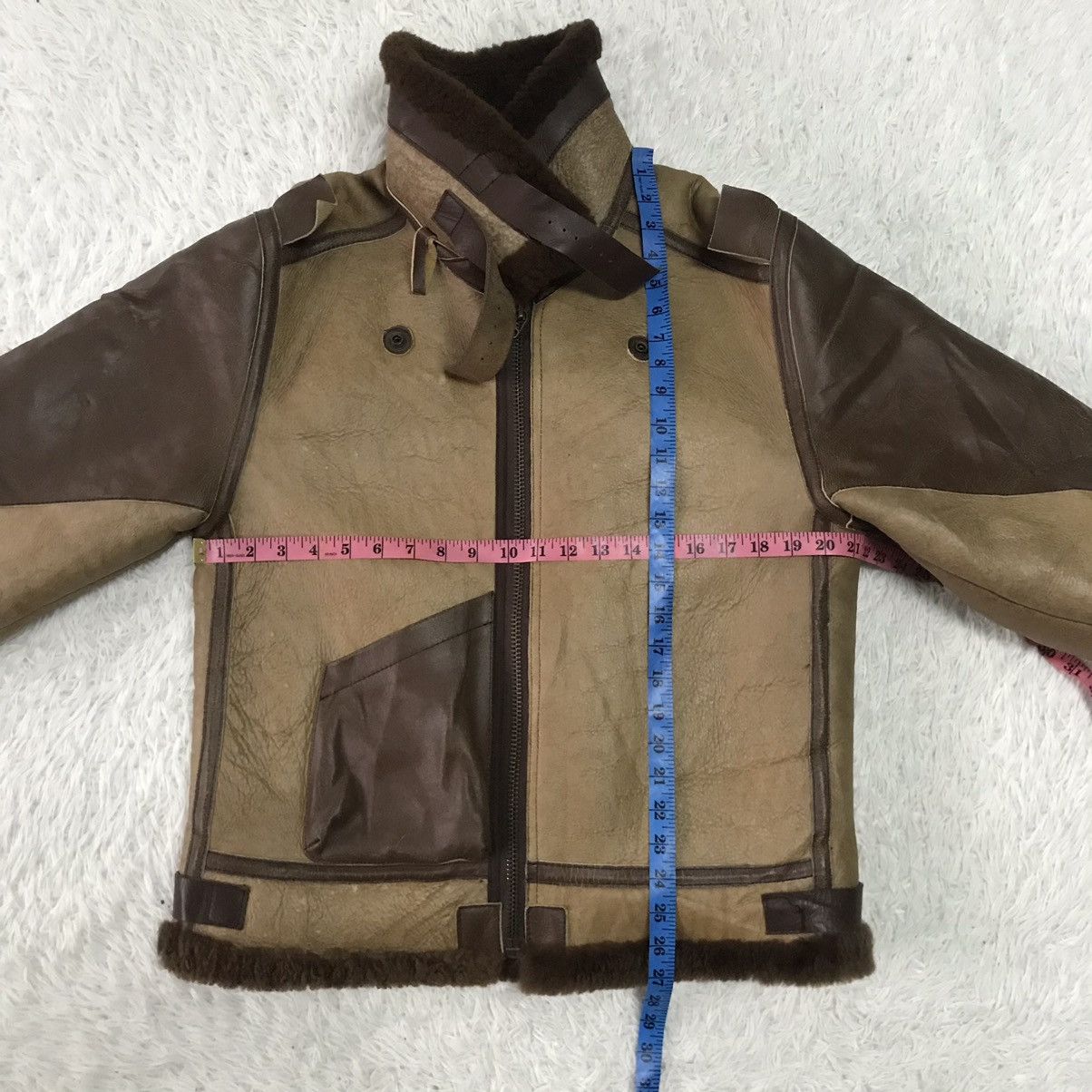 Leather B3 Shearling Leather Jacket Design Like WWII Pearl Harbor Size US XL / EU 56 / 4 - 19 Thumbnail