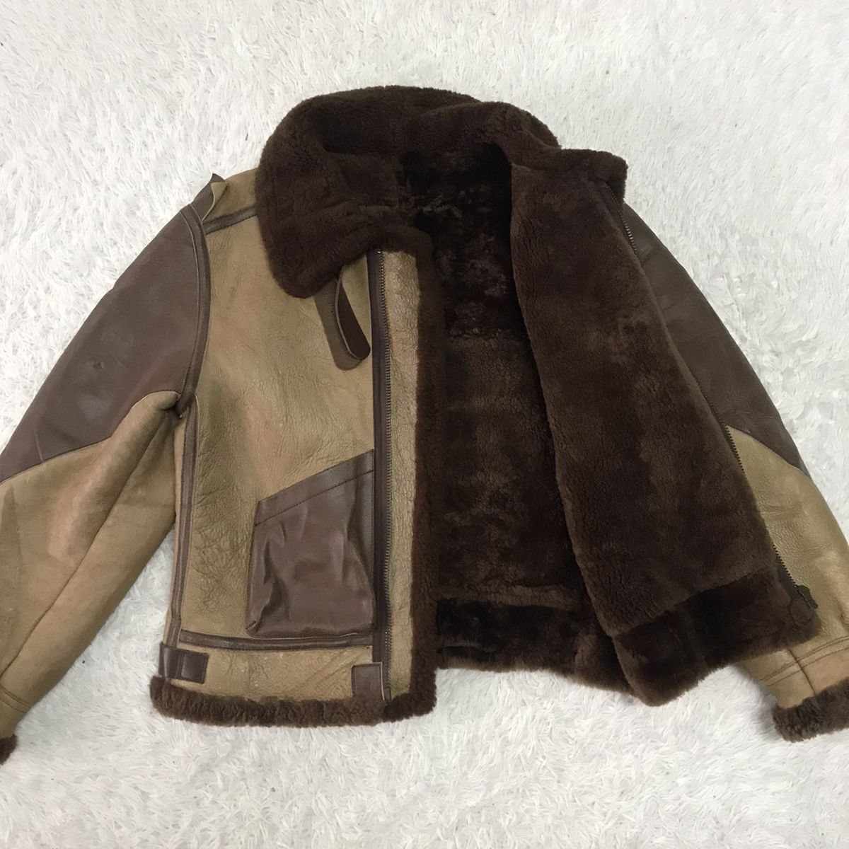 Leather B3 Shearling Leather Jacket Design Like WWII Pearl Harbor Size US XL / EU 56 / 4 - 15 Thumbnail