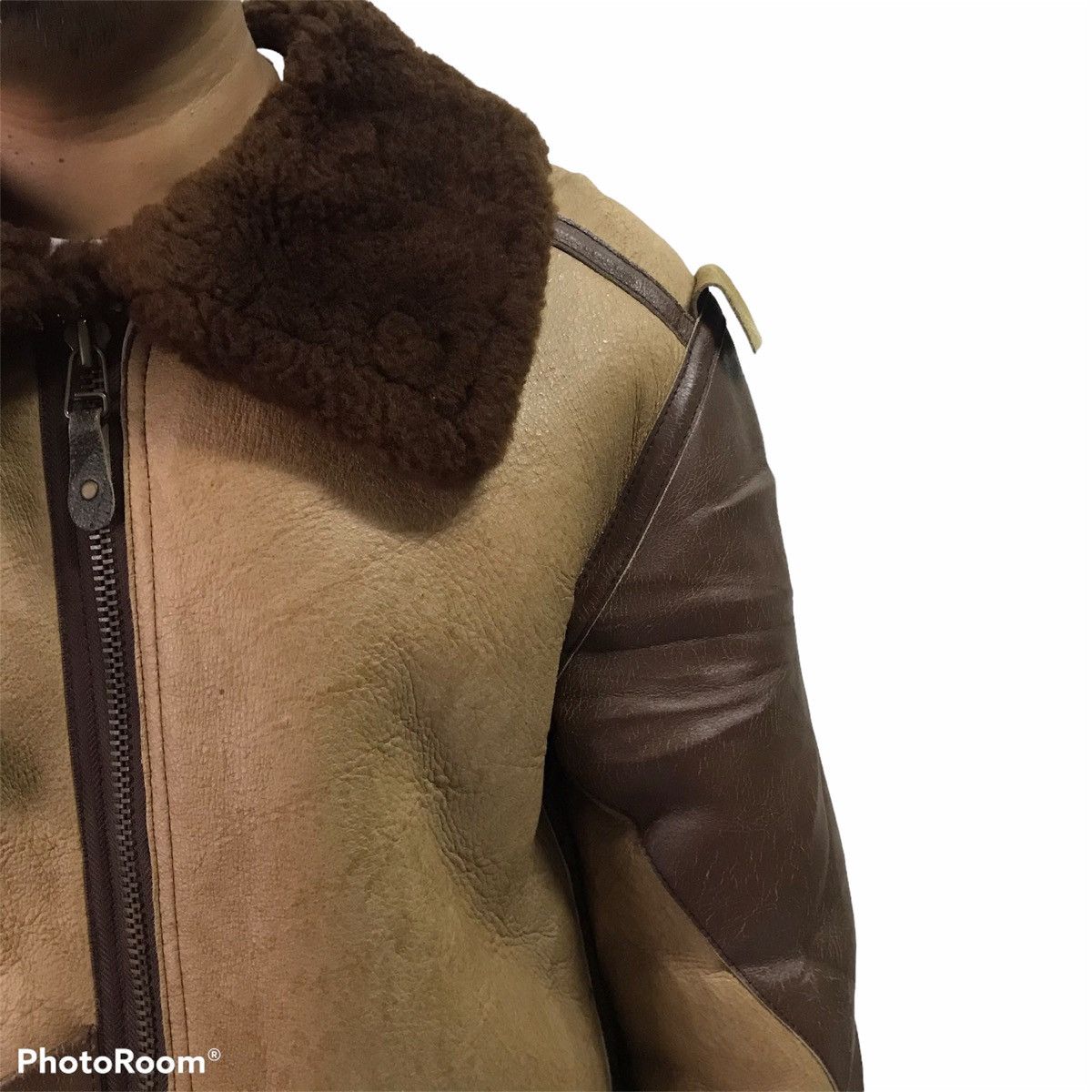 Leather B3 Shearling Leather Jacket Design Like WWII Pearl Harbor Size US XL / EU 56 / 4 - 5 Thumbnail