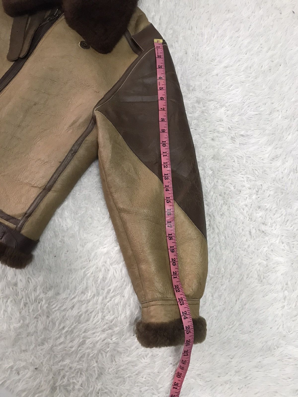 Leather B3 Shearling Leather Jacket Design Like WWII Pearl Harbor Size US XL / EU 56 / 4 - 21 Thumbnail
