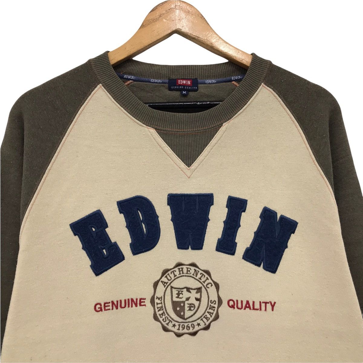 Edwin × Japanese Brand × Vintage Vintage Edwin Big Logo Spellout Sweatshirt Size US M / EU 48-50 / 2 - 2 Thumbnail