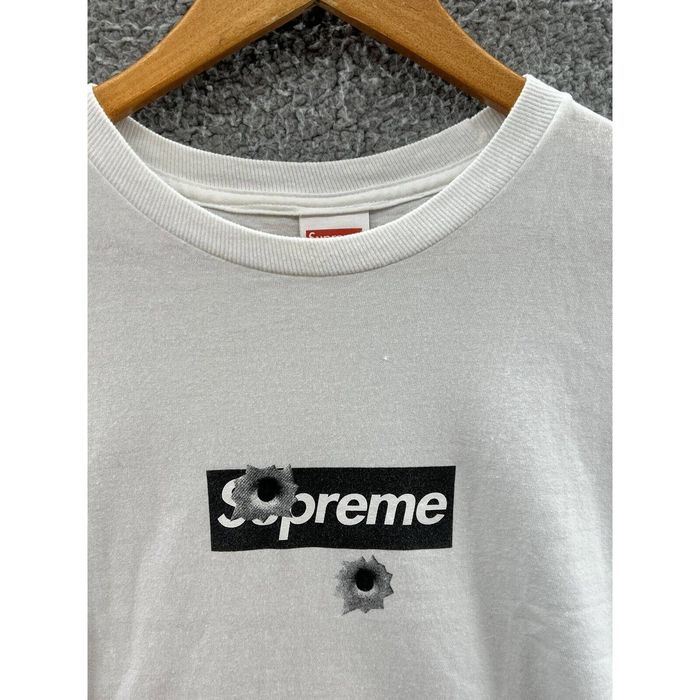 Supreme bullet hole box hot sale logo