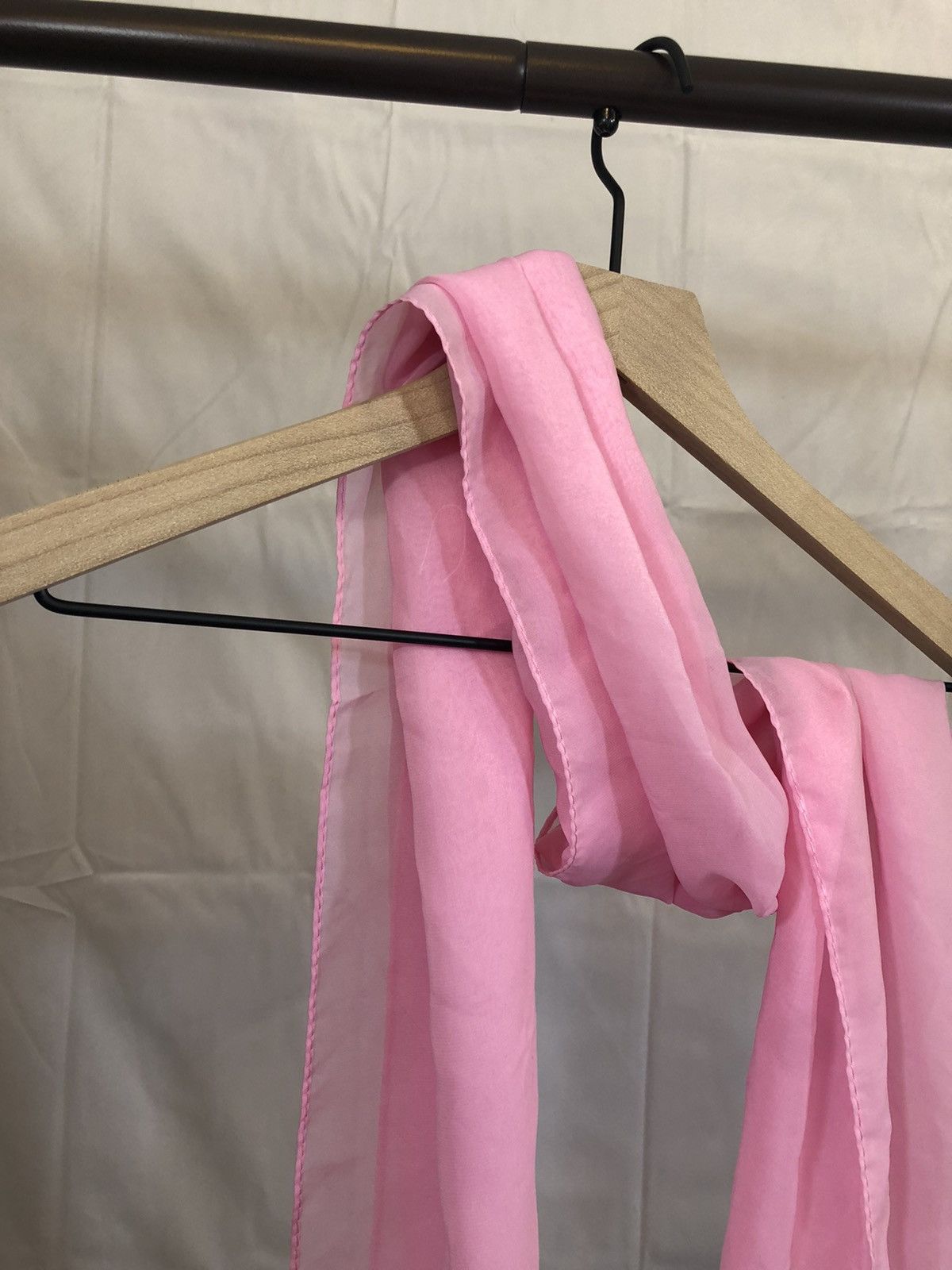 Vintage Vintage Sheer Pink Thin Scarf Wrap Size ONE SIZE - 4 Thumbnail