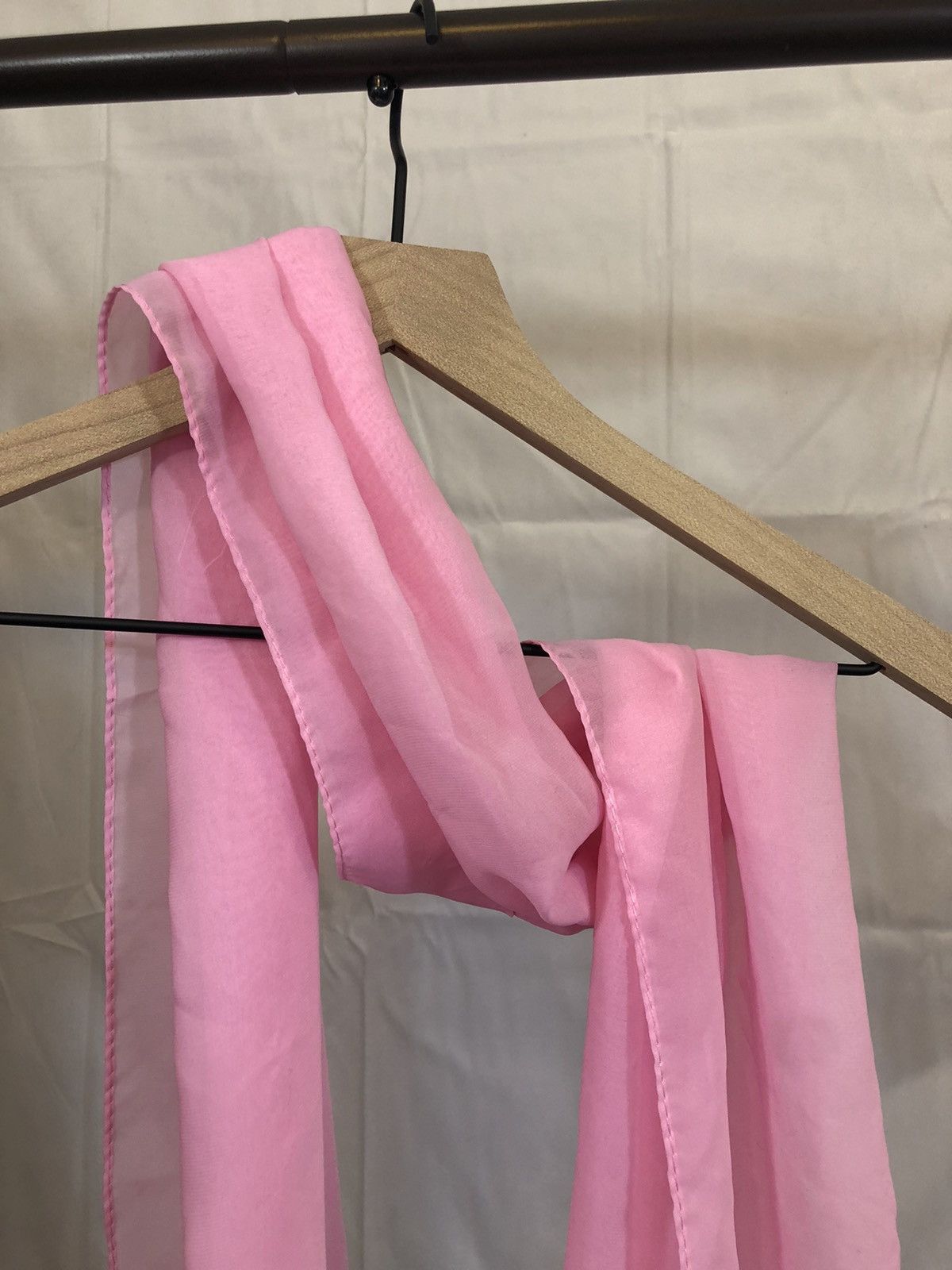 Vintage Vintage Sheer Pink Thin Scarf Wrap Size ONE SIZE - 2 Thumbnail