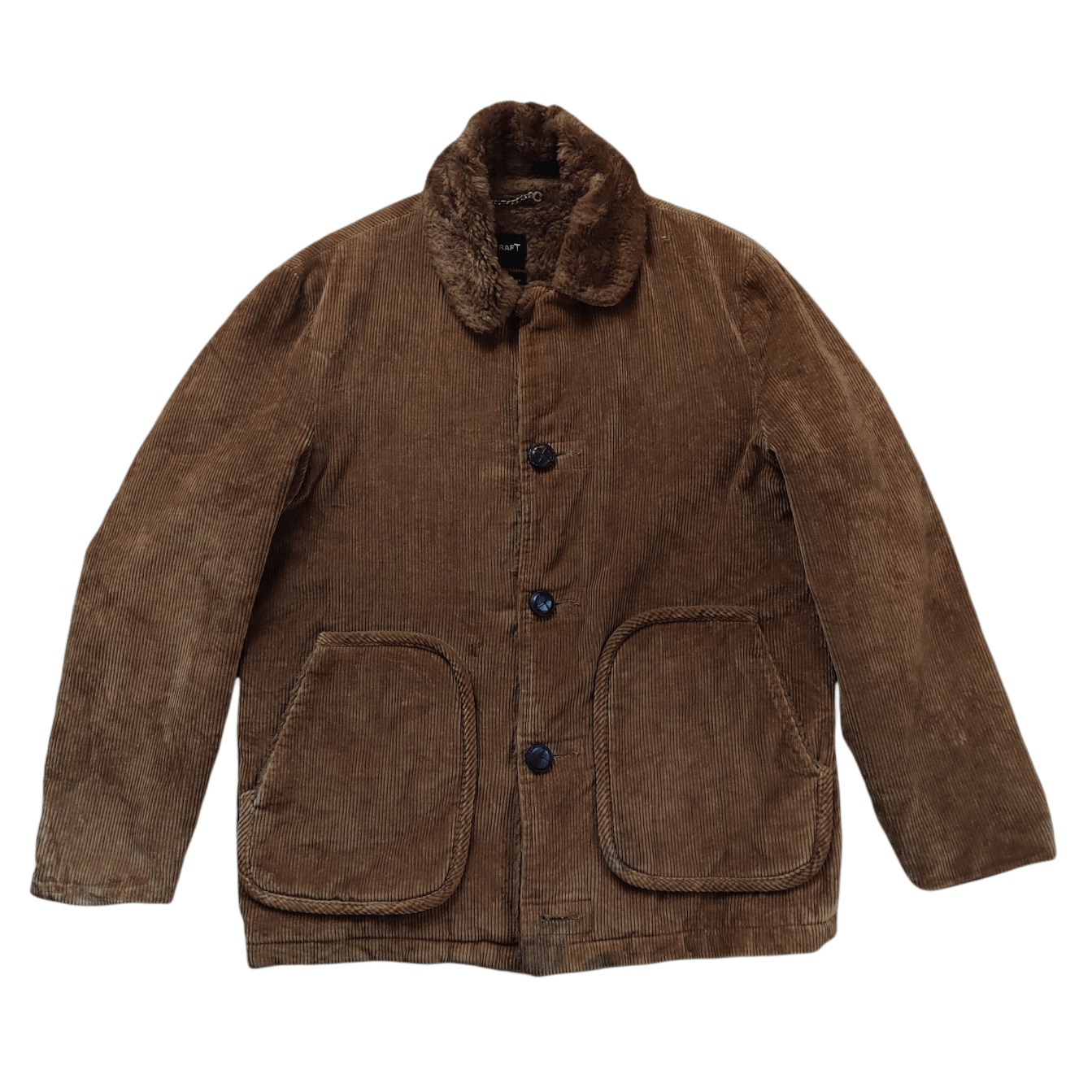 image of J C Penney x Towncraft Vintage Towncraft Penneys Corduroy Sherpa Jacket in Brown, Men's (Size Small