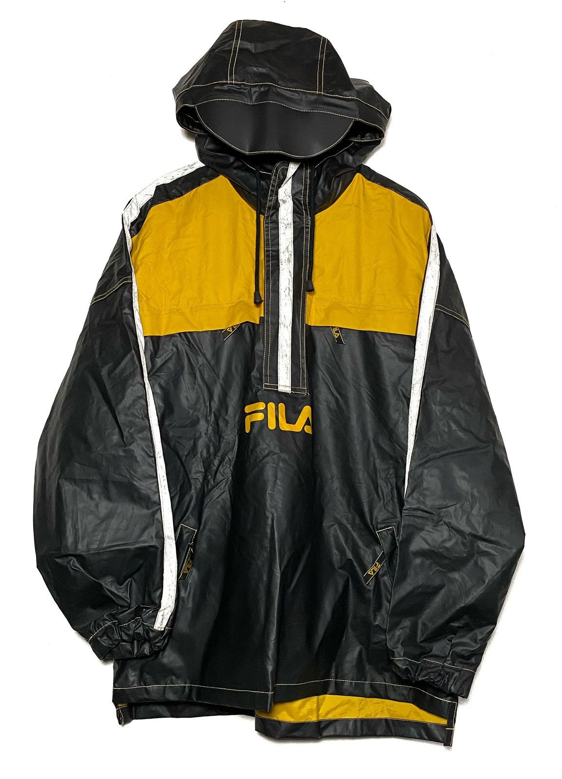 Fila Vintage 90s Fila Raincoat Two Tone Colour Size US L / EU 52-54 / 3 - 2 Thumbnail