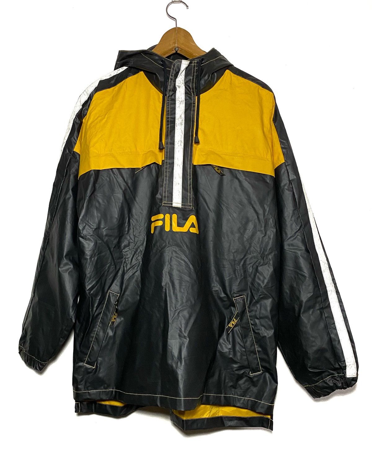 Fila Vintage 90s Fila Raincoat Two Tone Colour Size US L / EU 52-54 / 3 - 3 Thumbnail