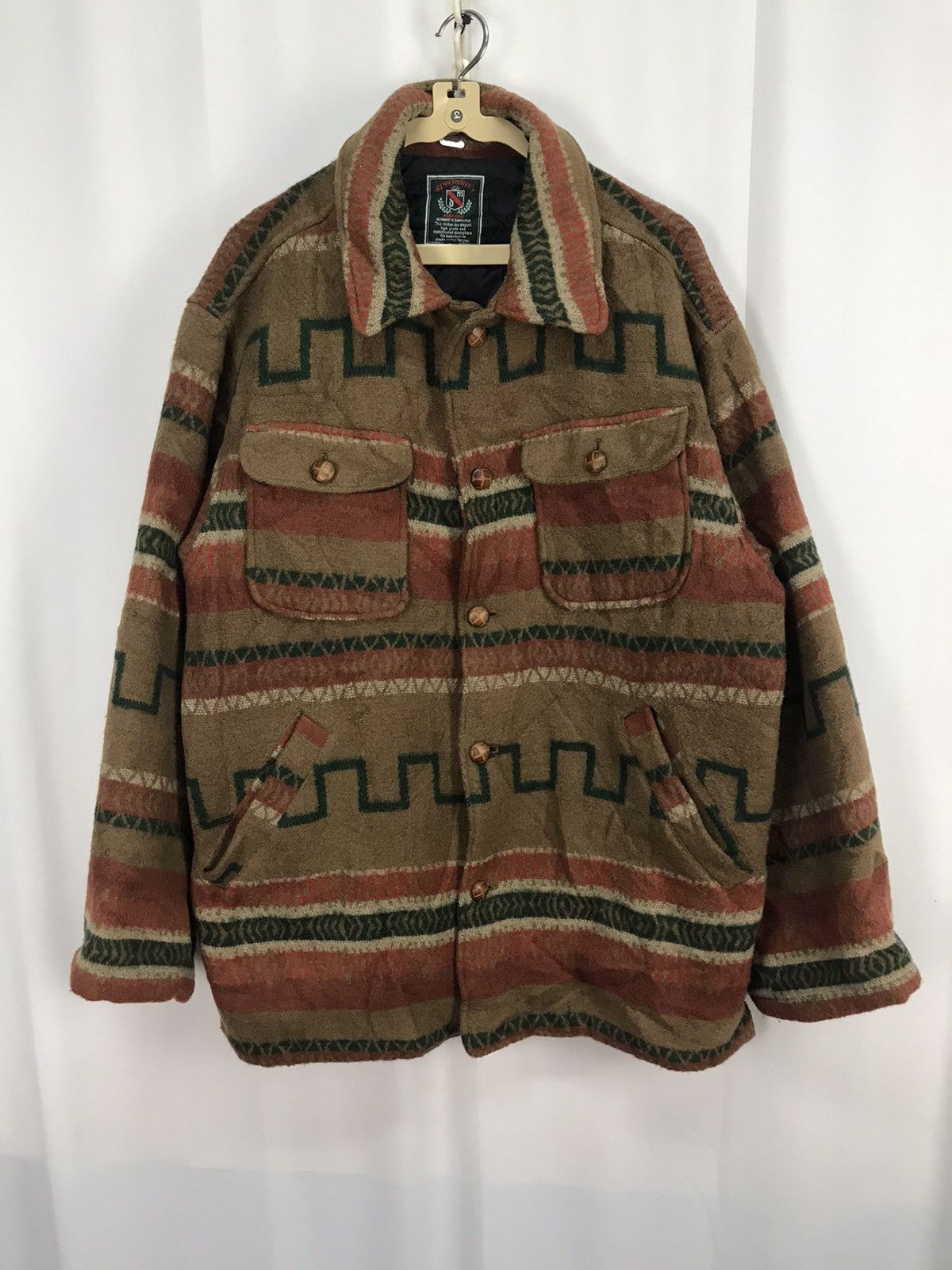 Vintage Spectators mandoc wool button up printed jacket Size US L / EU 52-54 / 3 - 8 Thumbnail
