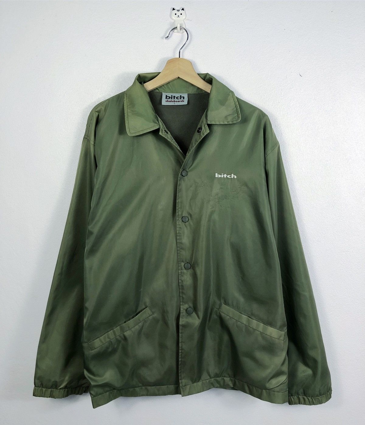 Vintage Rare Vintage 90s Bitch Skateboard Button Light Jacket Size US L / EU 52-54 / 3 - 1 Thumbnail