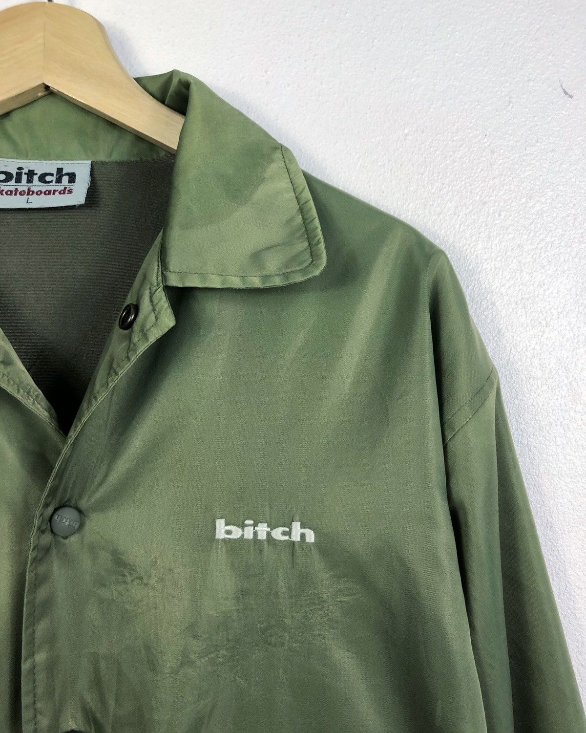 Vintage Rare Vintage 90s Bitch Skateboard Button Light Jacket Size US L / EU 52-54 / 3 - 3 Thumbnail