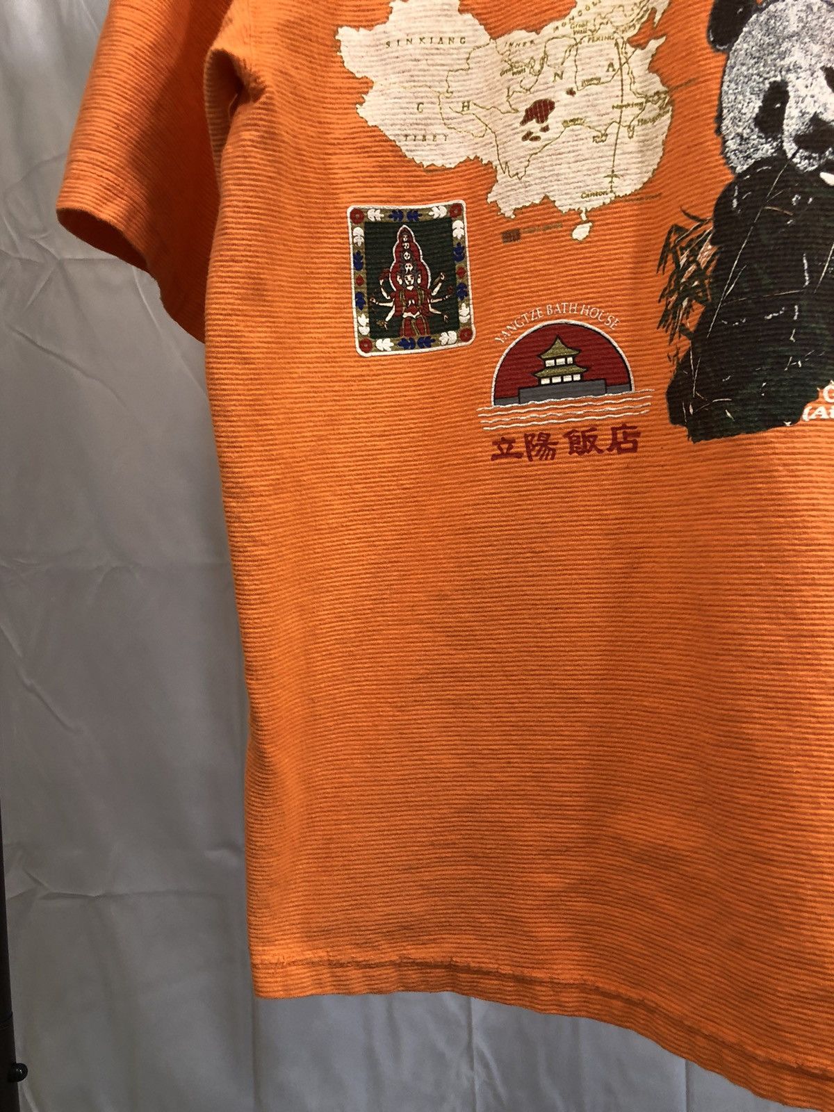 Vintage Vintage China Distressed Mock Neck Travel Tee Size US M / EU 48-50 / 2 - 6 Thumbnail