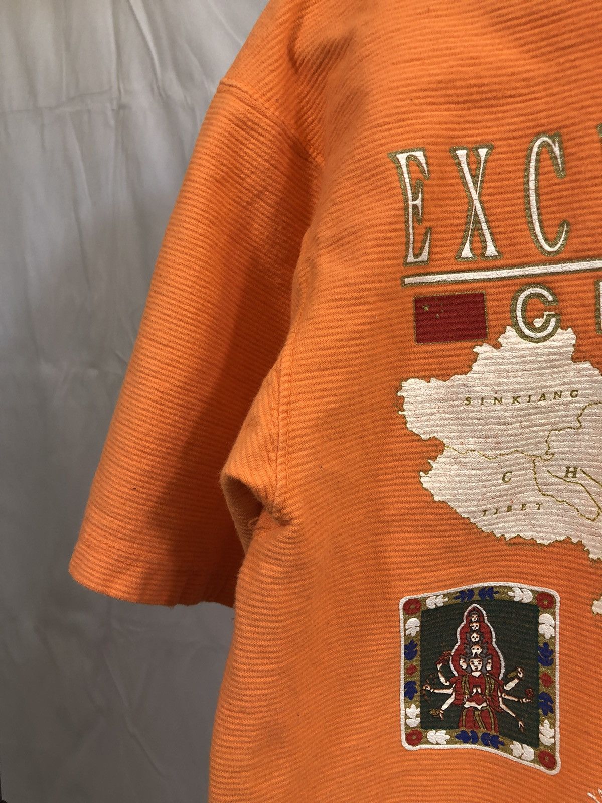 Vintage Vintage China Distressed Mock Neck Travel Tee Size US M / EU 48-50 / 2 - 5 Thumbnail