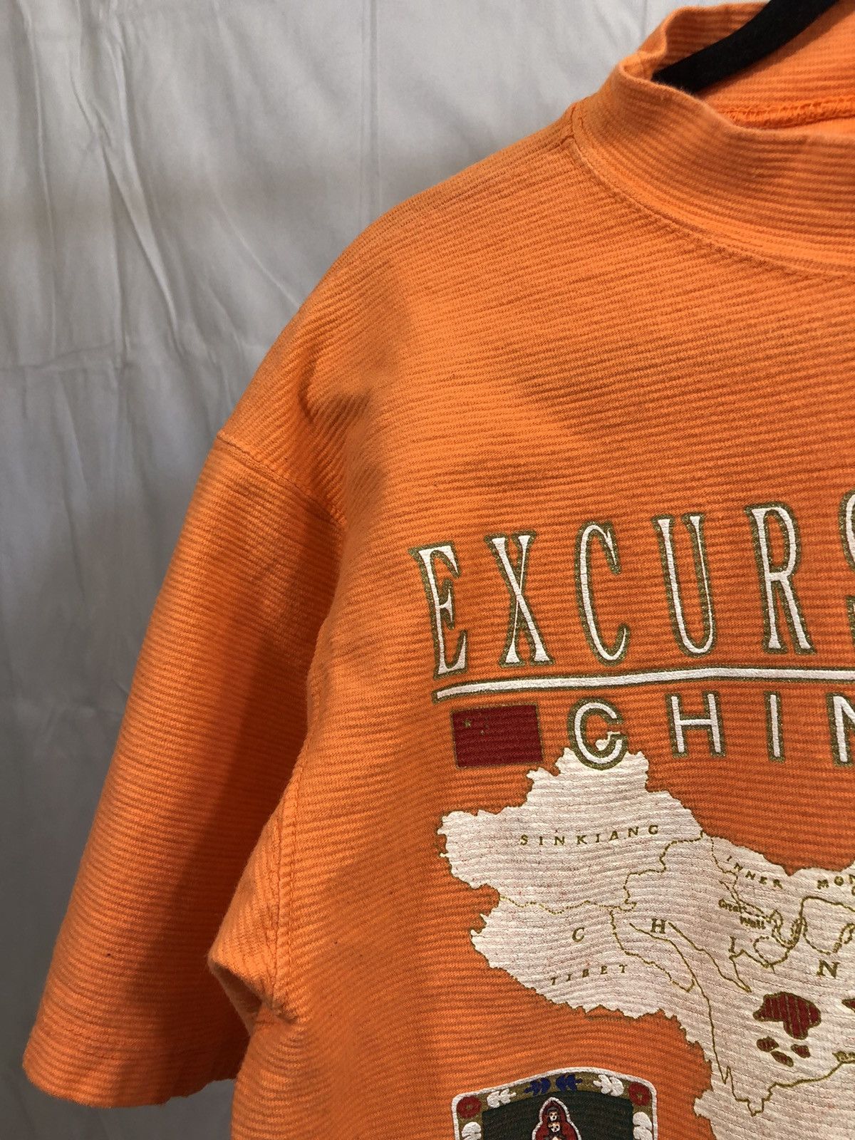 Vintage Vintage China Distressed Mock Neck Travel Tee Size US M / EU 48-50 / 2 - 4 Thumbnail
