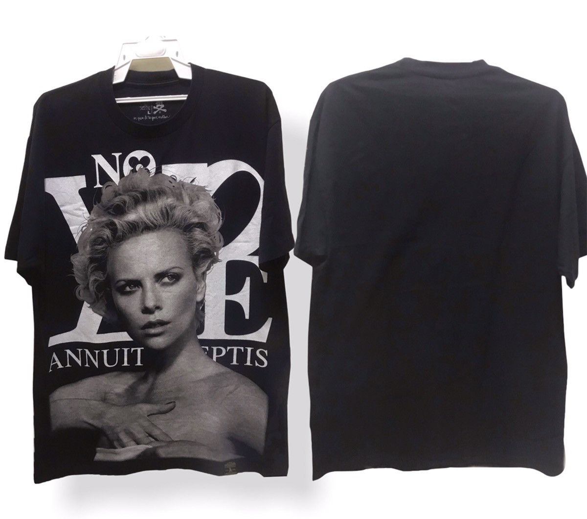 Dissizit Vintage Charlize Theron Overprint Face Logo Tee Size US L / EU 52-54 / 3 - 6 Thumbnail