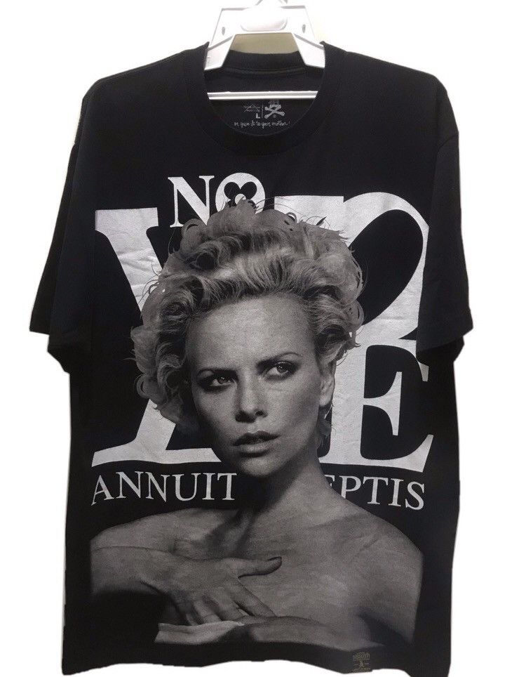 Dissizit Vintage Charlize Theron Overprint Face Logo Tee Size US L / EU 52-54 / 3 - 5 Thumbnail