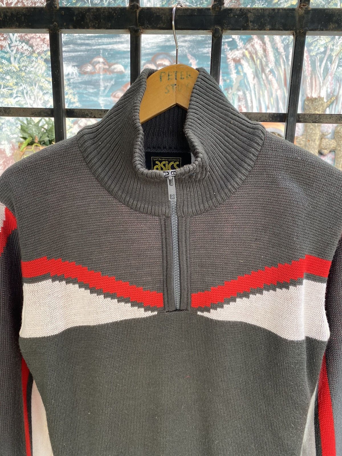 Asics × Vintage 🔥SALE🔥 VINTAGE ASICS SPORTWEAR FLEECE SWEATER NICE DESIGN Size US M / EU 48-50 / 2 - 2 Thumbnail