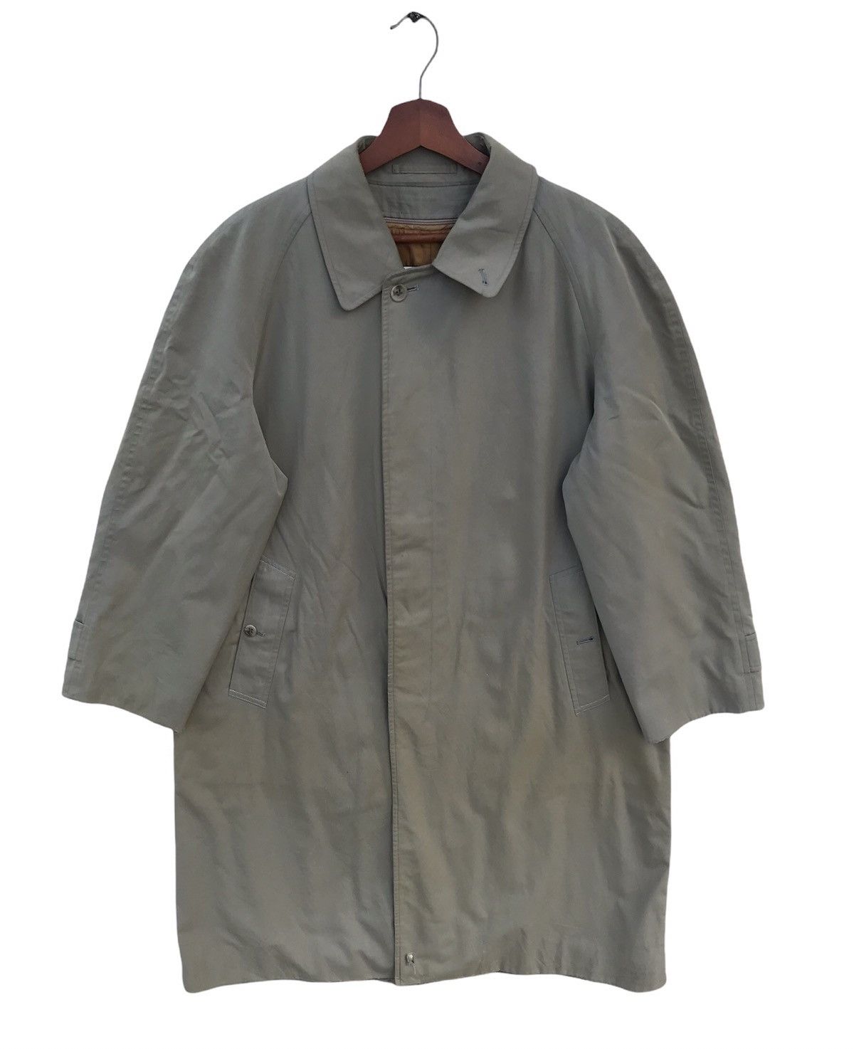 Burberry Vintage Burberrys Trench Coat Checkered Lining Long Jacket Size US L / EU 52-54 / 3 - 1 Thumbnail