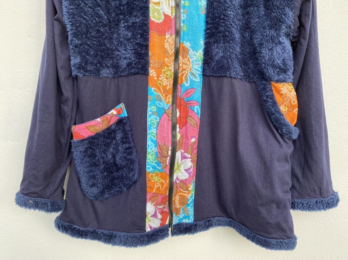 Japanese Brand 🔥SALE🔥 Nice Design Fleece Zipper Jacket Flower Design Size US XL / EU 56 / 4 - 4 Thumbnail