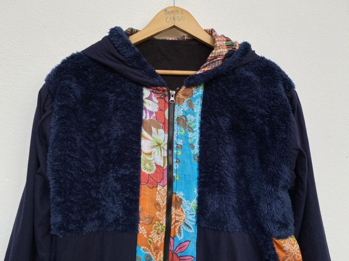Japanese Brand 🔥SALE🔥 Nice Design Fleece Zipper Jacket Flower Design Size US XL / EU 56 / 4 - 3 Thumbnail