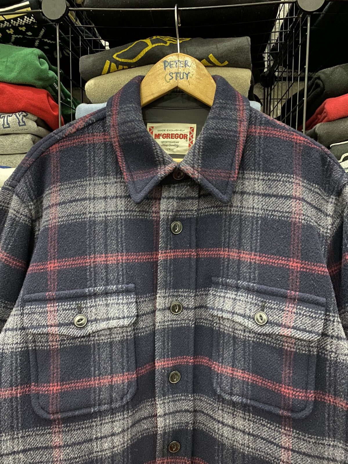 Flannel × McGregor × Vintage 🔥SALE🔥 VINTAGE MCGREGOR SPORTWEAR FLANNEL JACKET Size US L / EU 52-54 / 3 - 4 Thumbnail
