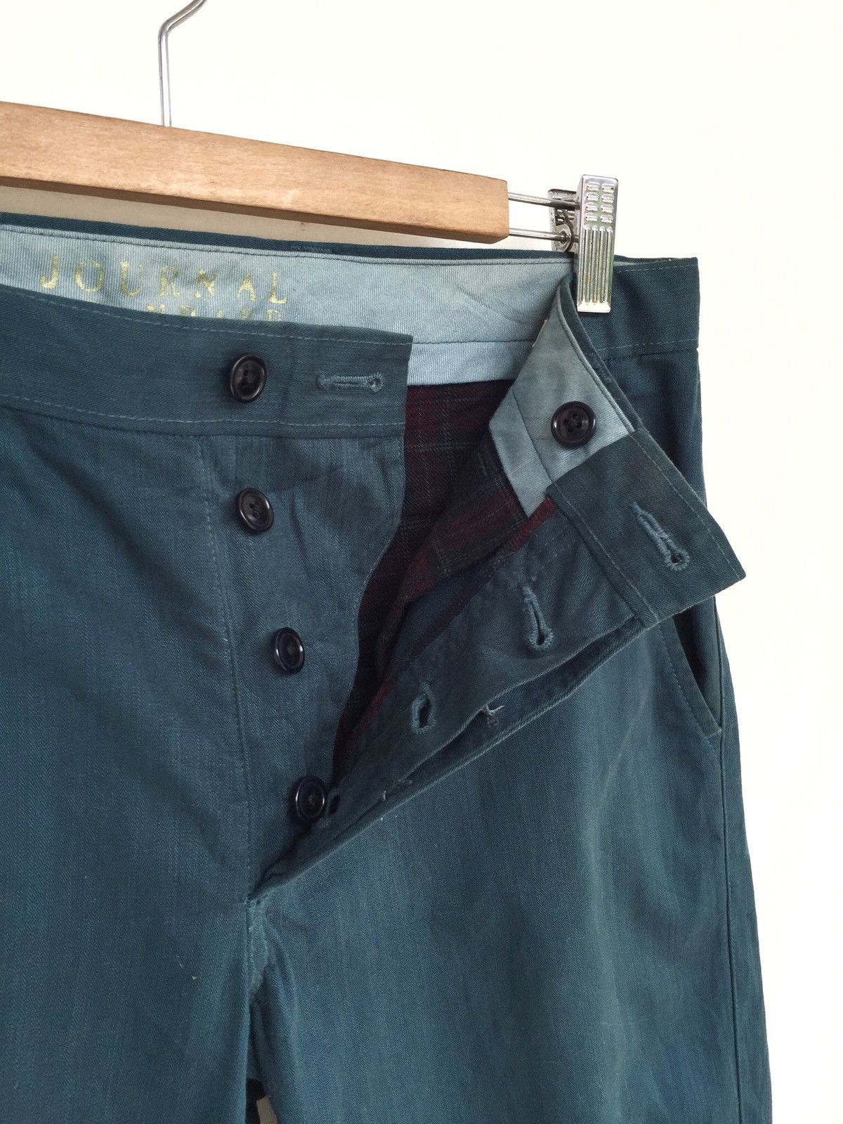 Journal Standard Green Slim Fit Chino Trousers Pants Size US 33 - 6 Thumbnail
