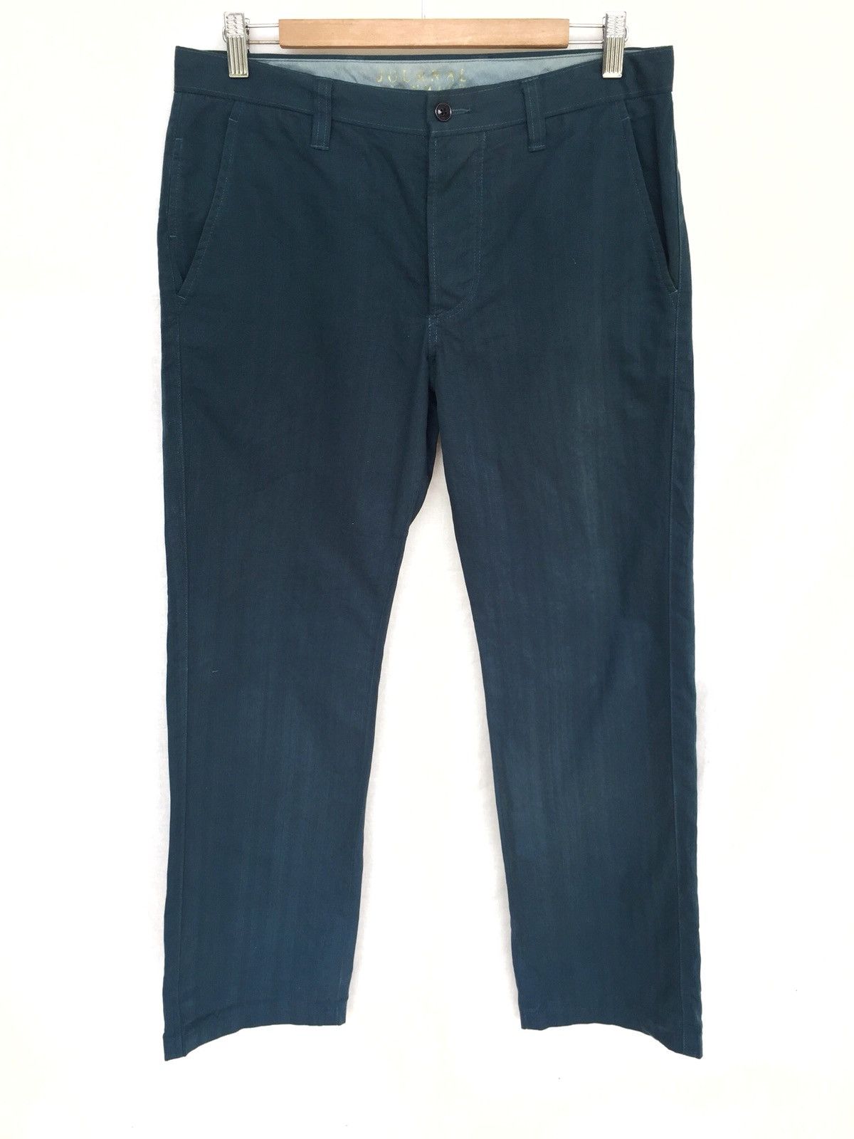 Journal Standard Green Slim Fit Chino Trousers Pants Size US 33 - 2 Thumbnail