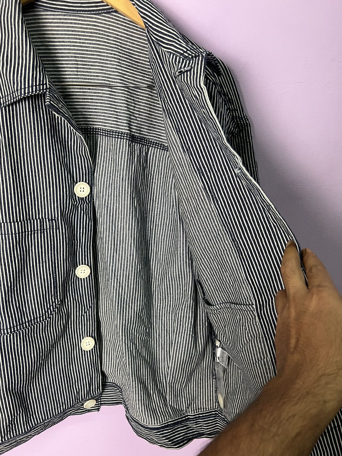 GU 🔥Gu Hickory Stripes Chore Jacket Size US S / EU 44-46 / 1 - 5 Thumbnail