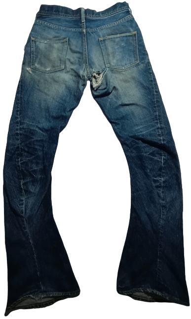 Japanese Brand Selvedge Jeans/Denim/Pants/Trousers Distressed Button Size 28" / US 6 / IT 42 - 2 Thumbnail