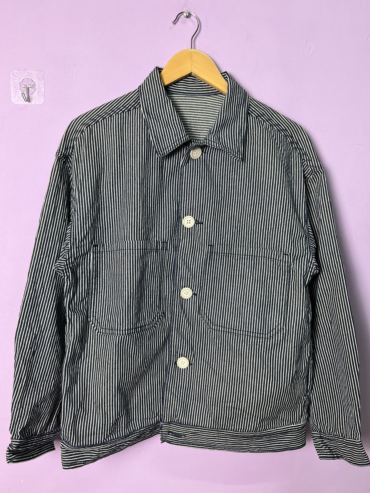GU 🔥Gu Hickory Stripes Chore Jacket Size US S / EU 44-46 / 1 - 2 Thumbnail