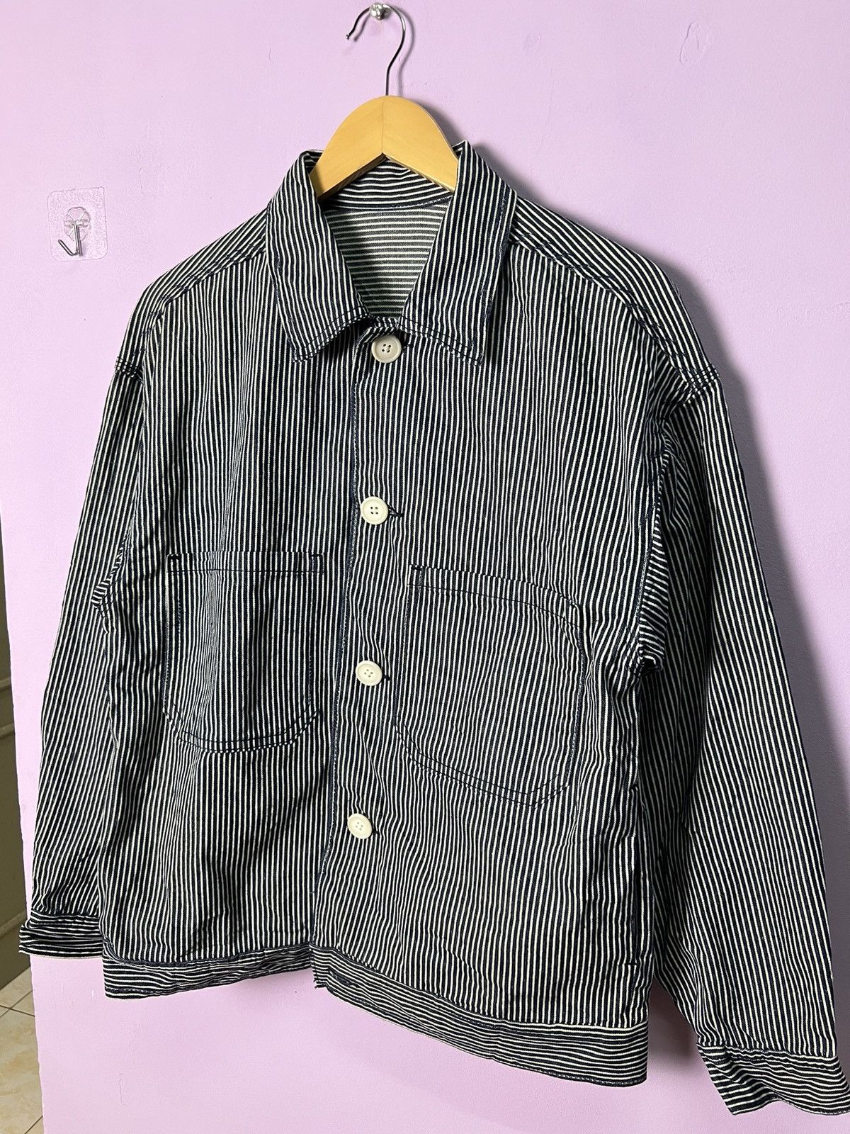 GU 🔥Gu Hickory Stripes Chore Jacket Size US S / EU 44-46 / 1 - 4 Thumbnail