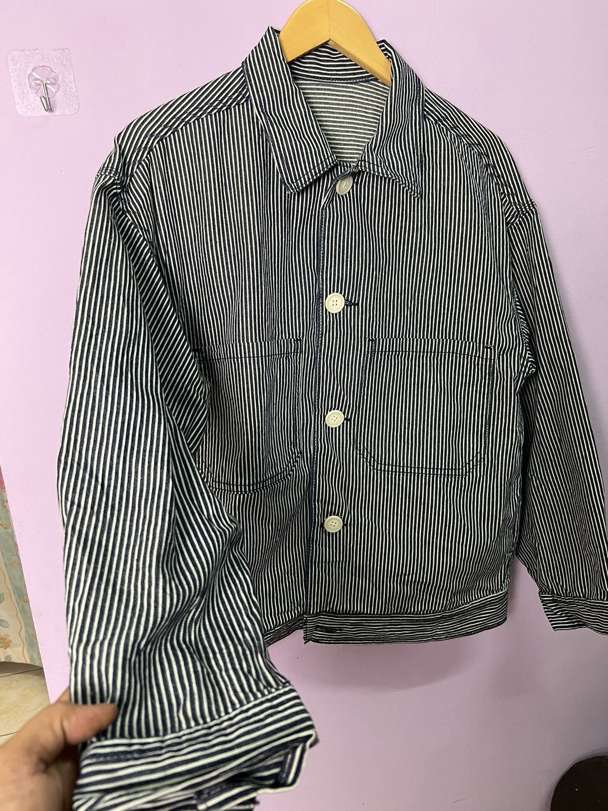 GU 🔥Gu Hickory Stripes Chore Jacket Size US S / EU 44-46 / 1 - 1 Thumbnail