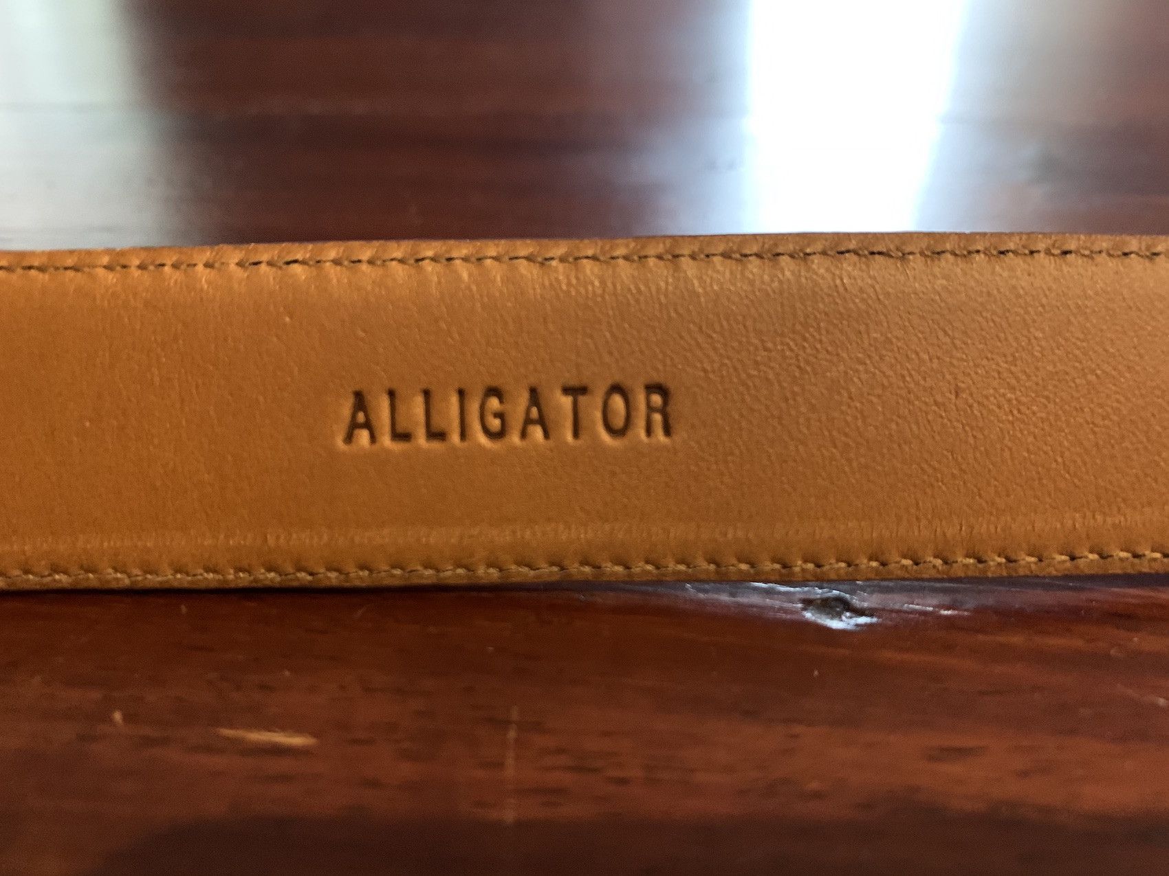 Ralph Lauren Belt in Genuine Alligator Leather Size 36 - 4 Thumbnail