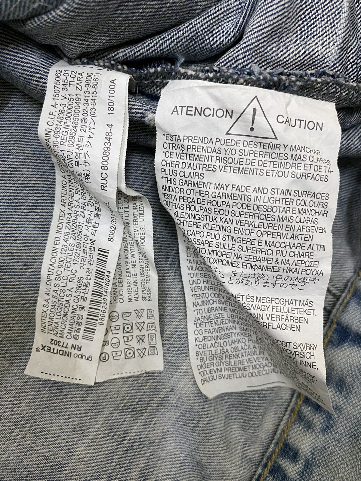 Zara Zara Distressed Denim Jacket Vintage Style RARE Design Size US L / EU 52-54 / 3 - 7 Thumbnail
