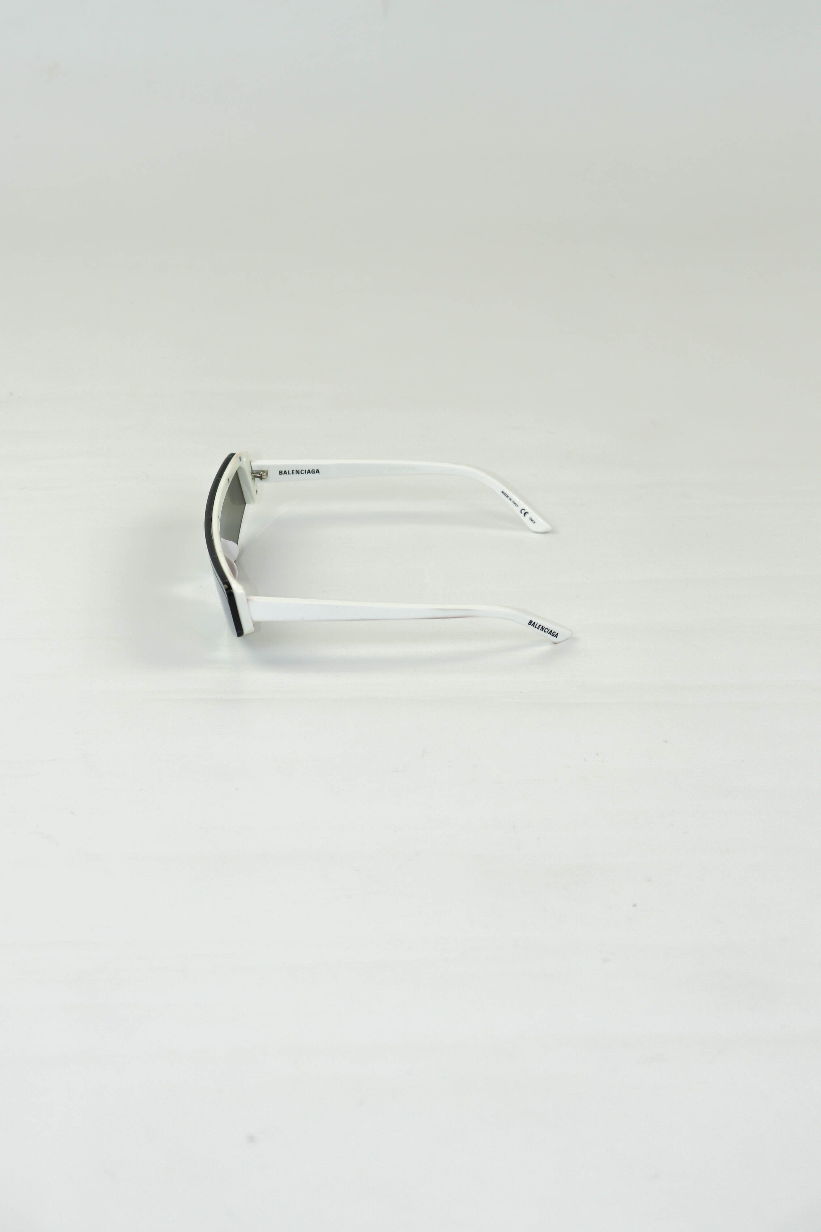 Balenciaga Balenciaga Ski Rectangle Frame Sunglasses White Plastic Size ONE SIZE - 6 Thumbnail