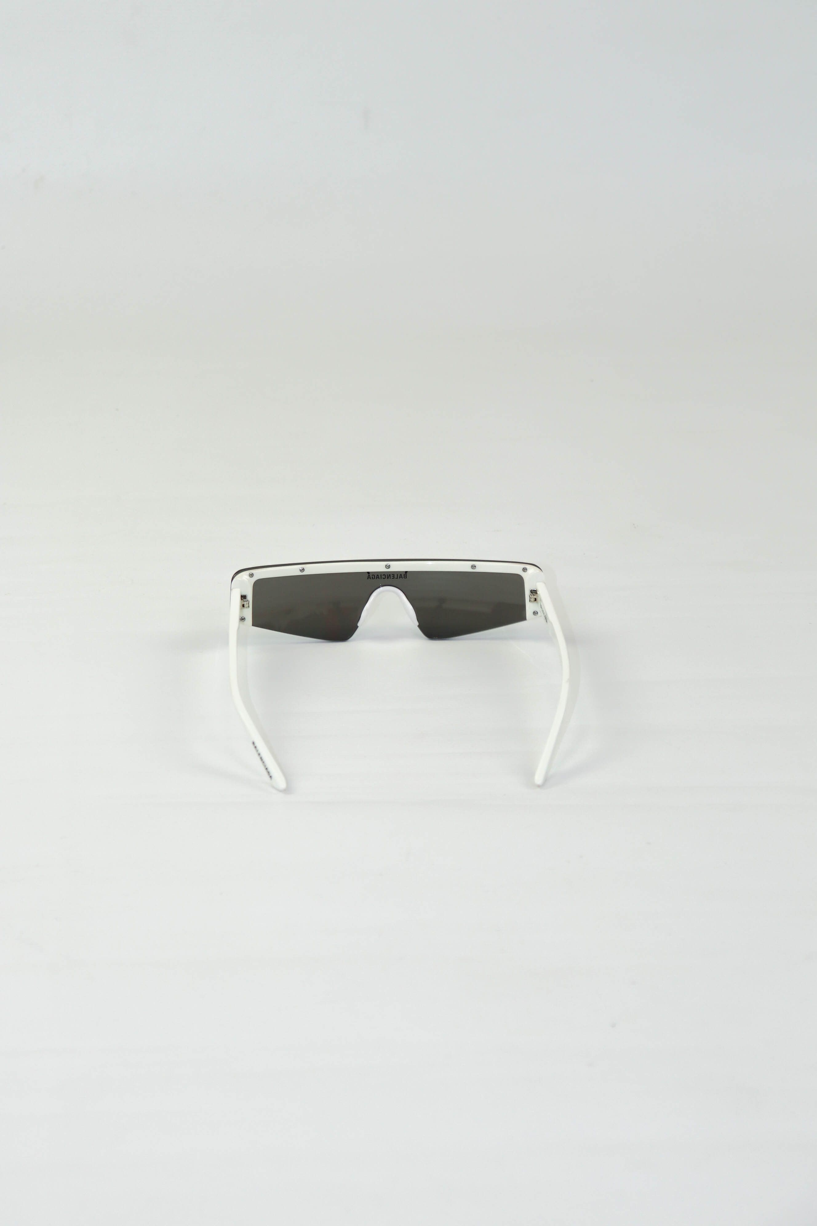 Balenciaga Balenciaga Ski Rectangle Frame Sunglasses White Plastic Size ONE SIZE - 7 Thumbnail